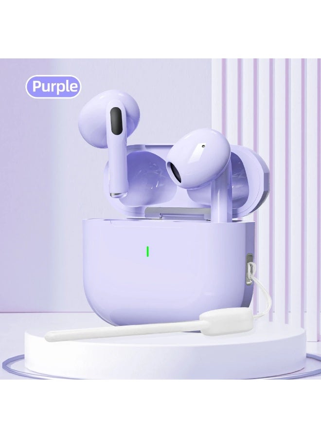 GOOJODOQ TWS Bluetooth Earphone Stereo Bluetooth 5.3 Wireless Bluetooth Earphones ( Purple ) - Image 1